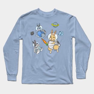 Space bunny astronauts Long Sleeve T-Shirt